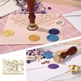 thumbnail image 1 of Cabeza De Sello Decoración de sobre de invitación de cobre cuadrado con cabeza de sello de sellado de estilo chino Fox, 1 of 6