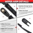thumbnail image 2 of shiyou-76720STXA01 Rear Wiper Arm Blade Kit - For Acura MDX 2014-2017, 2 of 4