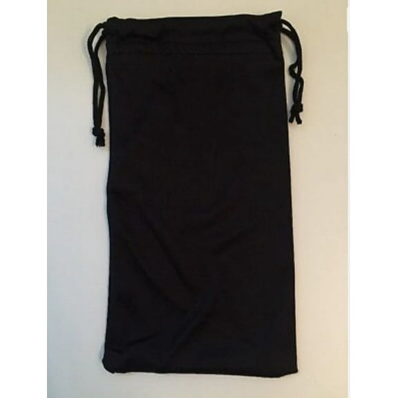Free Ship Order-Buy TWO New LARGE Stout Large Black Microfiber Pouch Tote Drawstring Qty 2 Size 8.5"x 5”- FREE SHIP TOO !
