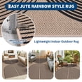 thumbnail image 5 of Garvee 8'x10' Modern Rainbow Area Rug Geometric Stripe Carpet, Washable Non Slip Rug for Living Room Bedroom Dining Room, Linen and Black, 5 of 8