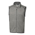 thumbnail image 2 of Men's Cutter & Buck Heather Gray Albuquerque Isotopes Mainsail Sweater-Knit Full-Zip Vest, 2 of 3