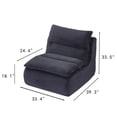 thumbnail image 7 of TrumanPick Bean Bag Chairs for Adults, Cloud Floor Sofa Couch Foam Lounge Chair for Living Room, Black, 7 of 7