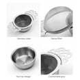thumbnail image 4 of Tea Strainers With Drip Bowl Tea Strainers With Drip Bowl Stainless Steel Tea Infuser Set Tea Filter With Double Wing Handles, 4 of 6
