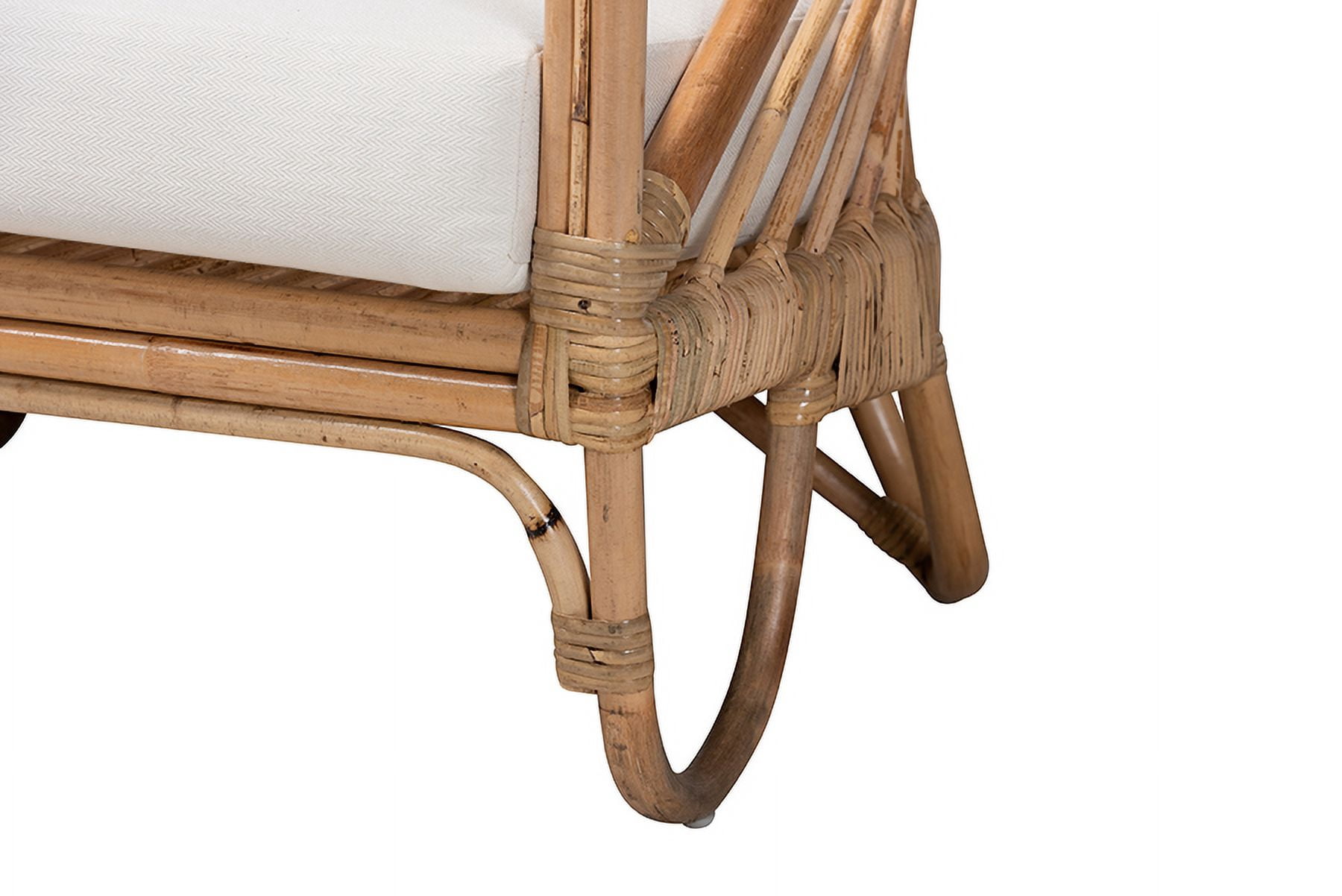 bali & pari Aliane Rattan BOHO Loveseat, Natural Brown