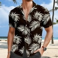 thumbnail image 2 of Shirts for Men Beach Trendy Comfortable Loose Casual Collar Button Open Short Sleeve Shirt Top L, 2 of 4