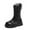 Black, variant on Fozruso Sparkly Leather Girls Boots Winter Fashion Sole Comfortable Ankle Booties For Toddler Kids,Mid Calf Boots Sizes 10 Little Kid(3.5-4 Years)