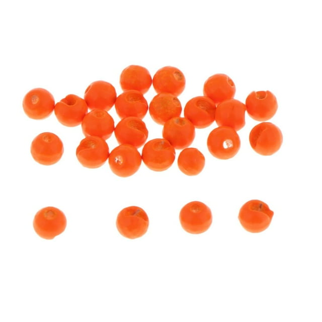 S SERENABLE 25pcs Heavy Fly Tying Beads Beads Fly Tying Materials Orange