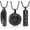 3 Pack-Black, variant on Paw Print Memorial Lockets Urn Necklace Ash Jewelry Cylinder Keepsake Pendant for Human Pet Ashes Cremation Jewelry