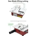 thumbnail image 4 of Mistaha Mini Precision Table Saw with 7-Gear Speed Control - Multifunctional Aluminum Alloy Cutting Machine for DIY Crafts & Model Building, 4 of 6