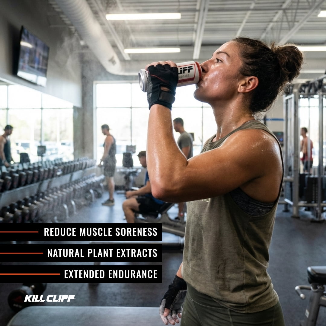 Kill Cliff Recovery Energy Drink- Tasty Blood Orange. Sugar & Gluten Free Drinks with Green Tea, Electrolytes and Natural Caffeine for Clean Energy, Hydration & Recovery. Post or Pre Workout, 12 Pack