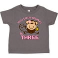 thumbnail image 3 of Inktastic Little Monkey Girl 3rd Birthday Girls Toddler T-Shirt, 3 of 5