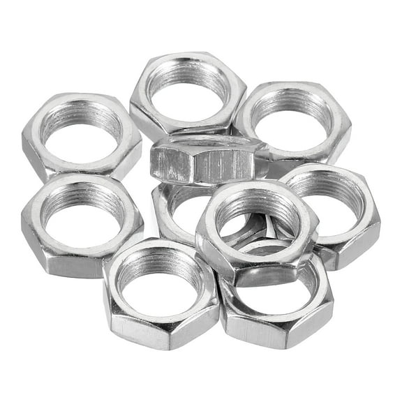 Uxcell M14x1.0 Steel Hex Nuts Zinc Plated Hardware Nuts Screw Bolt Fasteners 7mm Height 10 Pack