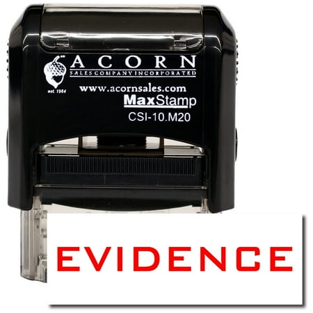 Self-Inking Evidence Stamp with Yellow Ink