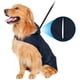 thumbnail image 2 of Chubasquero para perros con capucha, orificio para el cuello y rayas reflectantes seguras, chaqueta impermeable ultraligera, transpirable y 100 % impermeable para perros de tamaño mediano (6xl) azul, 2 of 5