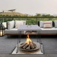 thumbnail image 5 of Square Fire Pit Heat Deflector Fire Pit Lid Cover Stainless 24*24" with Handle for Picnics and Adventures, 5 of 24