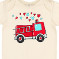thumbnail image 4 of Inktastic Valentine Fire Truck with Hearts Boys or Girls Baby Bodysuit, 4 of 5