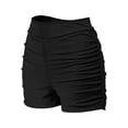 thumbnail image 7 of DHFJKG Summer Swim Shorts For Women Solid Color Ruched High Waist Tummy Control Swimwear Bottoms Comfortable Water Sports Stylish Beachwear, 7 of 7
