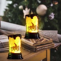 sruoe Flameless Candles, Wick Flameless Candle, Electronic Candles, Indoor Tabletop Decor, Battery Operated Flameless Lanterns, Candle Light for Halloween Christmas Party Holiday Decor