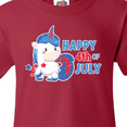 thumbnail image 4 of Inktastic Happy 4th of July with Unicorn Youth T-Shirt, 4 of 5