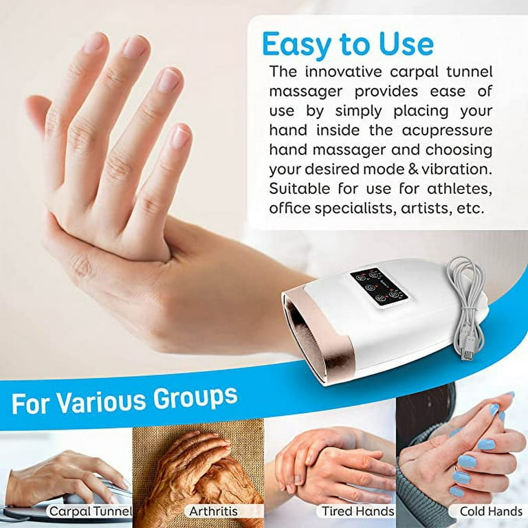 Snailax Hand Massager with Heat, Compression, Vibration, Wireless Hand  Massager for Arthristis, Carpal Tunnel, Finger Numbness, Circulation, Pain  Relief from Wrist to Palm and Finger, Perfect Gifts : Health & Household 