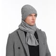 thumbnail image 4 of Moocorvic Gifts for Women Beanie Hat Scarf Gloves Set of 3, Winter Warm Long Scarf Neck Warmer Touchscreen Gloves(Gray), 4 of 8