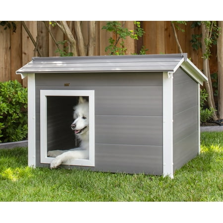 New Age Pet ECOFLEX Rustic Lodge Dog House, Jumbo, Weather Resistant, Easy Assembly