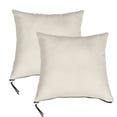 thumbnail image 4 of Home Soft Things Suede Throw Pillow Cover with Big Zipper 2 Pieces - Beige - 20" x 20", 4 of 8