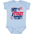 thumbnail image 3 of Inktastic My First 4th with American Flag Rocket and Fireworks Boys or Girls Baby Bodysuit, 3 of 5