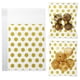 thumbnail image 1 of 100pcs Bolsas Transparentes para Golosinas, 4"x 3" Bolsas Autoadhesivas para Galletas con Patrón de Puntos para Empaque de Dulces, Dorado, 1 of 6