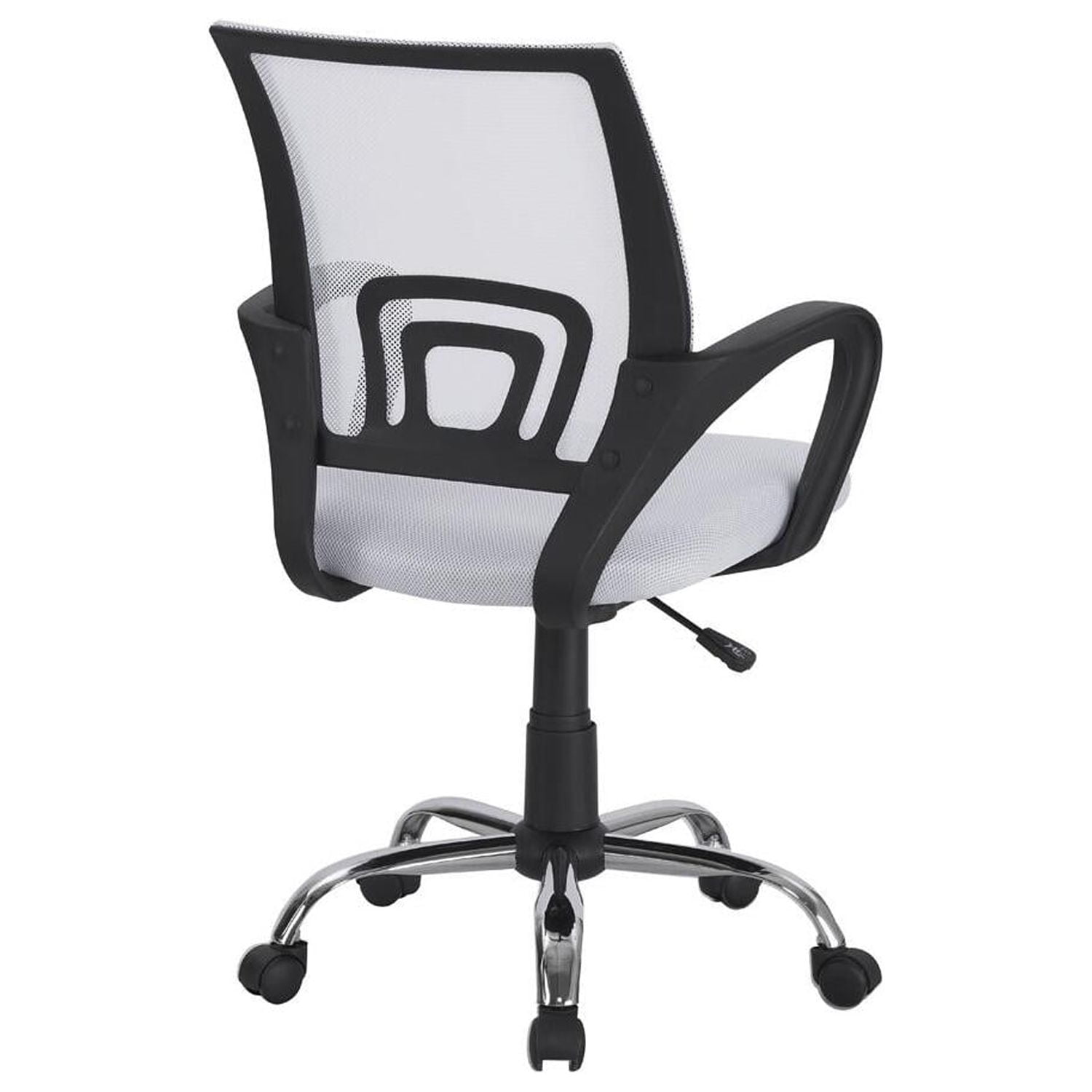 Ergonomic Mesh Office Chair with Adjustable Height & Tilt – Swivel Task Chair with Armrests, Rolling Casters & Lumbar Support – Mid Back Mesh Desk Chair for Home Office Comfort -Color:White