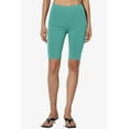 thumbnail image 2 of Women's PLUS Basic Stretch Cotton Span High Waist Above Knee Bermuda Short Leggings, 2 of 7
