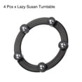 thumbnail image 3 of Uxcell 2" Rotating Swivel Stand with Steel Ball Lazy Susan 0.06x1.57" Black 4Pcs, 3 of 5