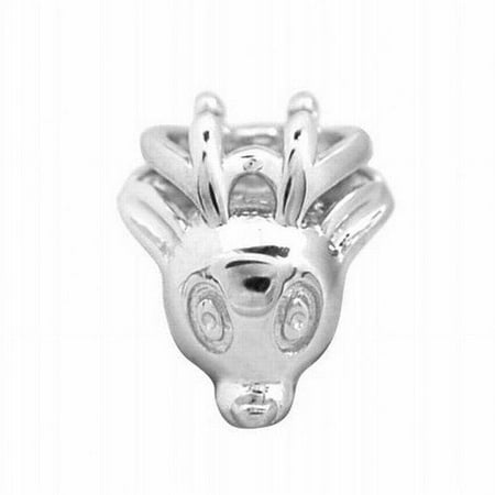 DeBuman Sterling Silver Deer Head Charm Bead