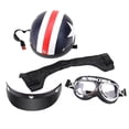 thumbnail image 2 of Protector Casco de motocicleta de cara abierta con gafas, visera, bufanda, motociclista, casco de tu Meterk Protector, 2 of 7