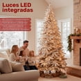 thumbnail image 4 of Arbol Navidad Luces Led Super Nevado 2.10m Pino Navideño Ramas Escarchadas, 4 of 9