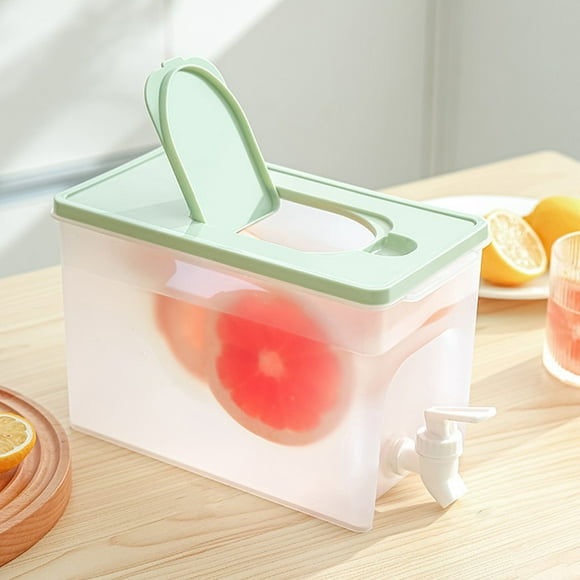 Summer Savings Kcavykas 4l Cold Kettle with Faucet Filter in Refrigerator, Large Capacity Storage for Fruit Juice Dispenser with Top and Spigot Fruit Teapot Lemonade Bucket