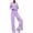 Purple, variant on Lindreshi Womens Pajama Sets Women's Long Sleeve Fashion Comfortable Casual Set Striped Pants Two Piece Set