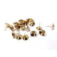 thumbnail image 2 of E595 - 10 pcs. (5 pairs) 304 Stainless Steel Earring Cone Posts Studs with Parallel Loop - Golden - For 12mm Pointed Back Rhinestones - Hole: 1mm, 2 of 2