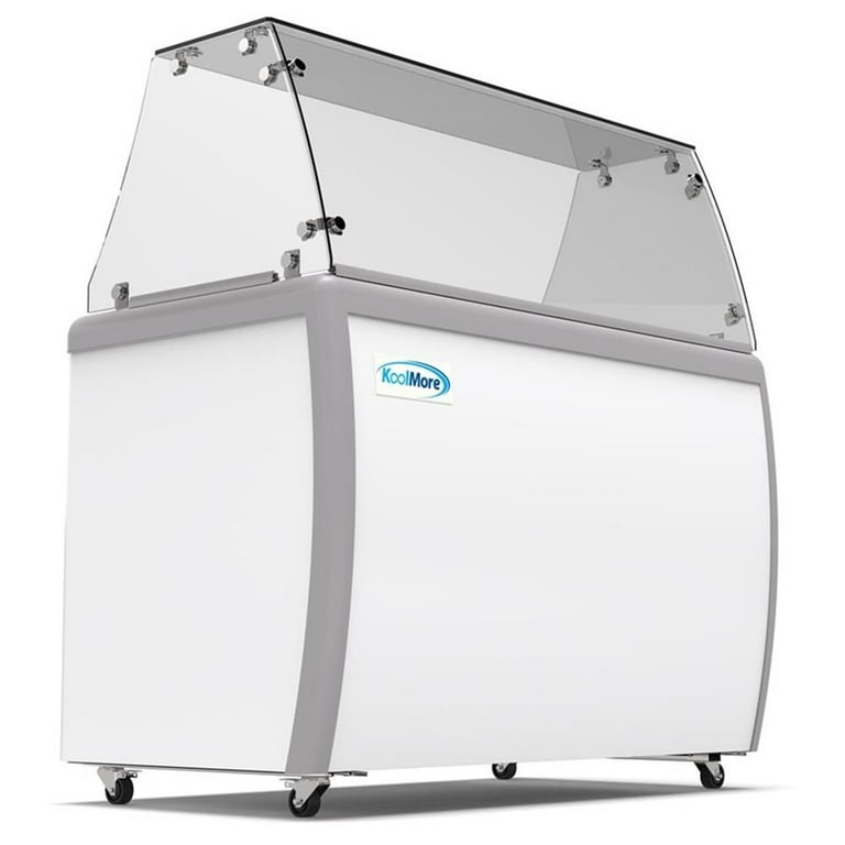 50 in. 8 Tub Ice Cream Dipping Cabinet Freezer with Sneeze Guard 13 cu. ft. Walmart