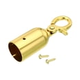 thumbnail image 3 of Unique Bargains 1.3' Stanchion Rope End Stopper Cord End Caps Barrier Rope End Cap Snap Hooks for Crowd Control, Golden, 3 of 6