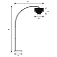 thumbnail image 3 of Shirley 86-inch Hanging Crystal Arc Metal Floor Lamp Chrome, 3 of 3