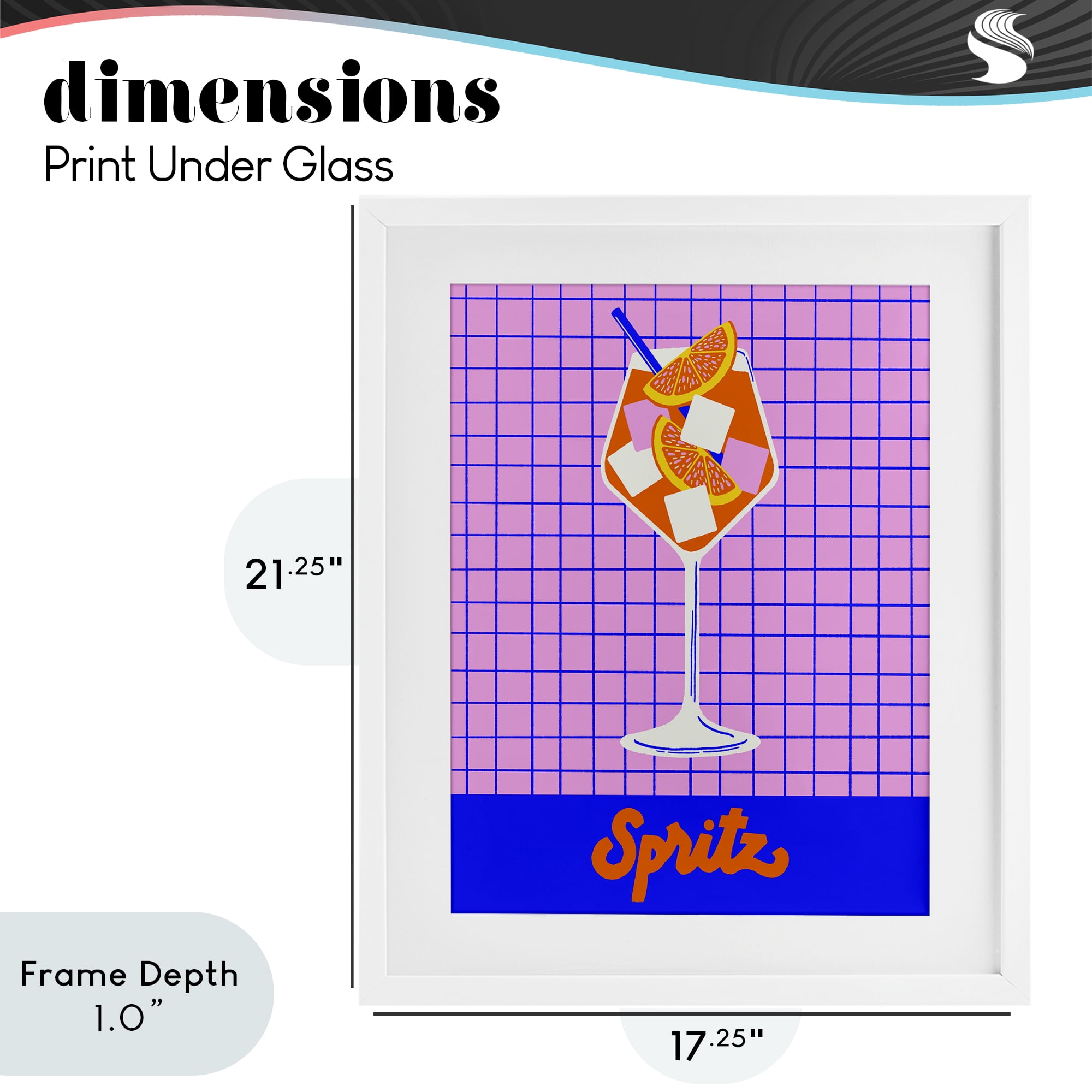 Stupell Industries Colorful Summer Spritz Drink White Framed Print Under Glass, design by Indira Prieto | IndySign