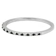 thumbnail image 2 of Dazzlingrock Collection 0.08 Carat (ctw) 10K Round Black & White Diamond Dainty Stackable Band, White Gold, Size 8.5, 2 of 5