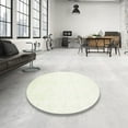 thumbnail image 4 of Ahgly Company Machine Washable Indoor Round Contemporary White Gold Area Rugs, 8' Round, 4 of 7