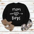 thumbnail image 6 of Mom of Boys Sweatshirt for Women Cute Fall Letters Heart Printed Shirts Long Sleeve Crewneck Pullover Top, 6 of 8