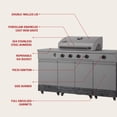thumbnail image 3 of TYTUS Fresno 4-Burner Gunmetal Gray Gas Grill with Side Burner in Graphite Stone, 3 of 23