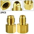 thumbnail image 2 of Bgsha 2Pcs/Set R134a To R12 Fitting Adapter 1/4 Female Flare 1/2 Acme Male Valve Kits, 2 of 10