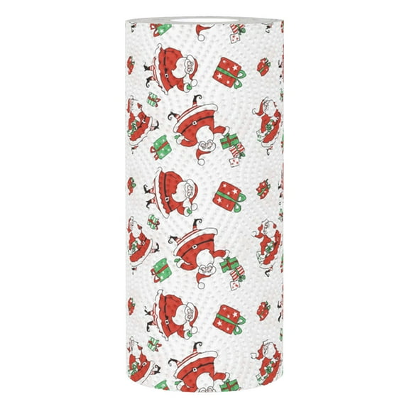 9.1"x3.5" Christmas Paper Towels for Kitchen, Disposable Christmas Print Paper Towel Rolls, Highly Absorbent Hand Towels for Holiday Kitchen Business Resturant