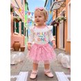 thumbnail image 4 of Cjfdfy Newborn Baby Girl Birthday Outfit Long Sleeve Romper,Tulle Skirt,Headband Set Neaswborn Fall Clothes Cute Half Way To One Print Letter 1/2 Birthday Girl Outfits, 4 of 9