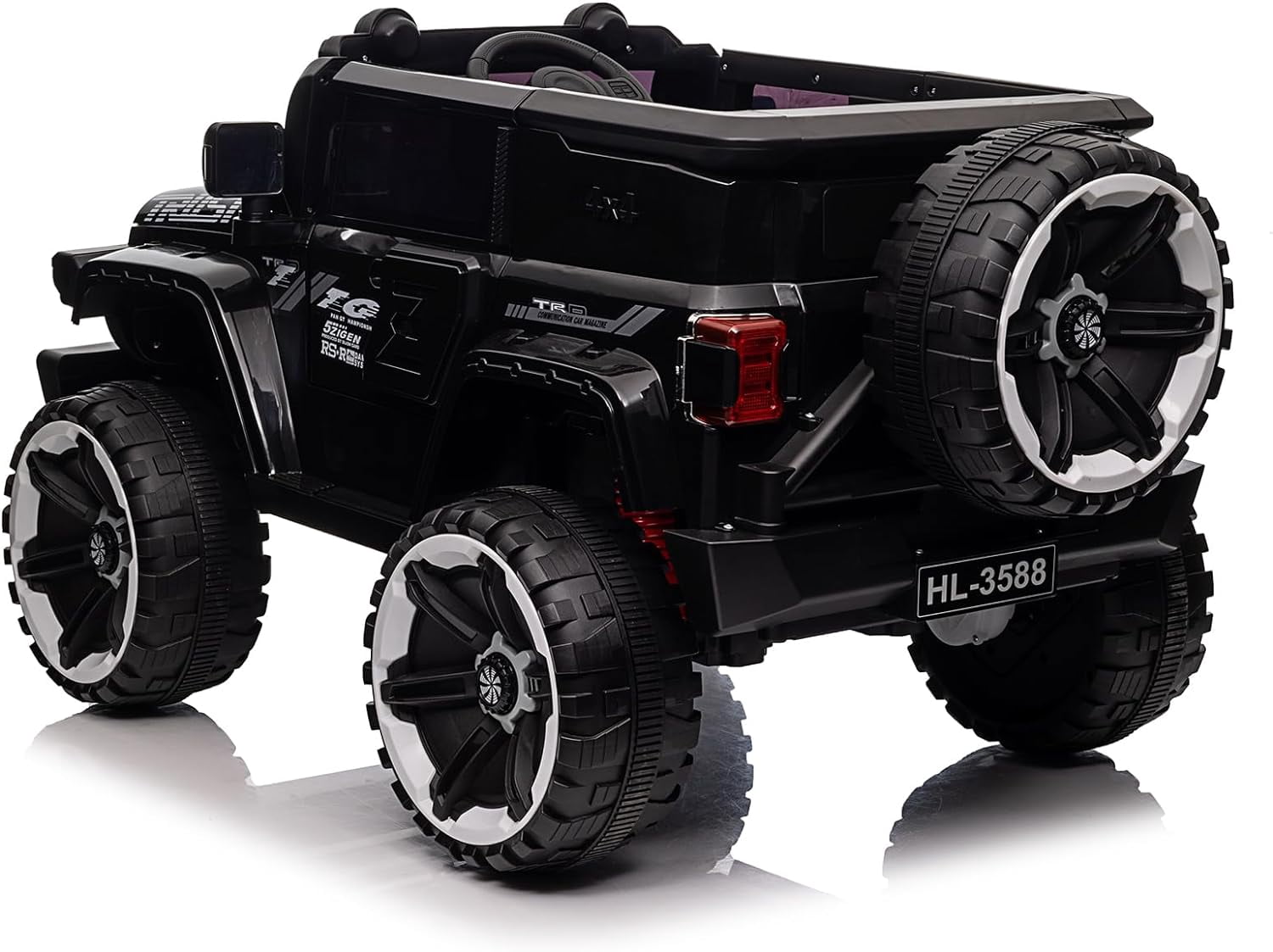 Yesfashion 12V Ride on Car Off-Road Electric SUV Ride on Toy 25W*2 Battery Powered Ride on Toy Vehicle with Remote Control MP3 LED Lights Off-Road Tires